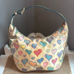 Vintage DOONEY AND BOURKE CRAYON HEARTS BAG